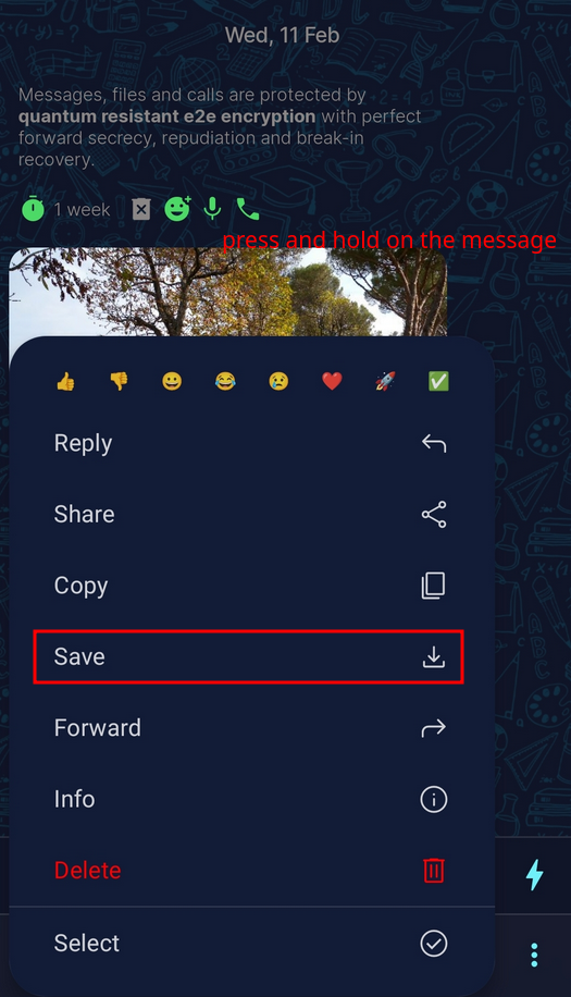 Saving photo to device