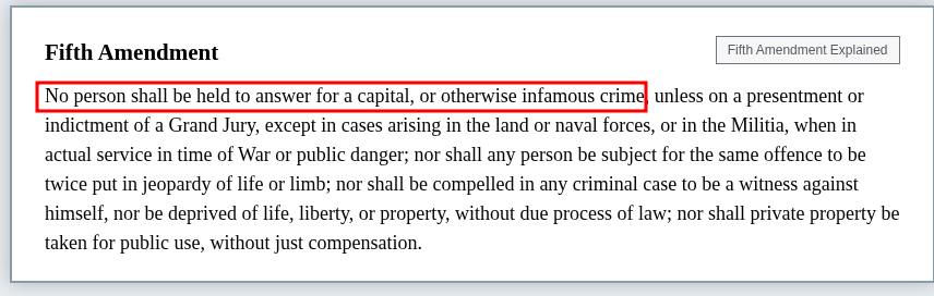 Right to remain silent; 5th amendment